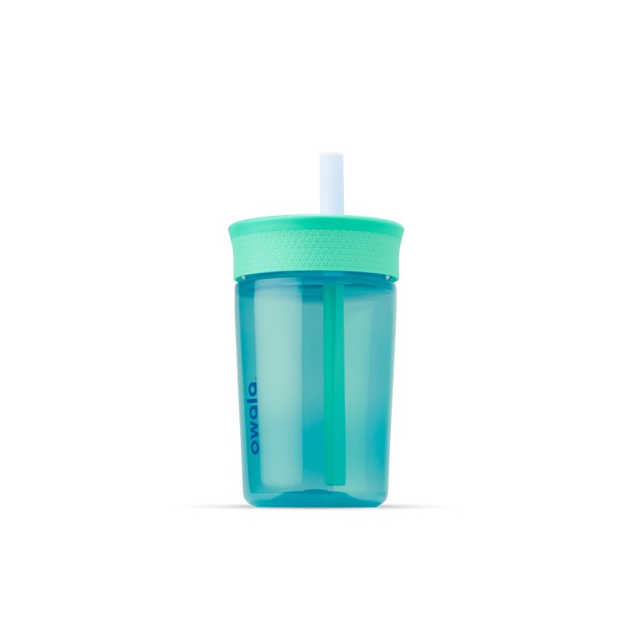 Owala 15oz Tumbler Plastic Water Bottle Blue / Green USA | NJ4-12551