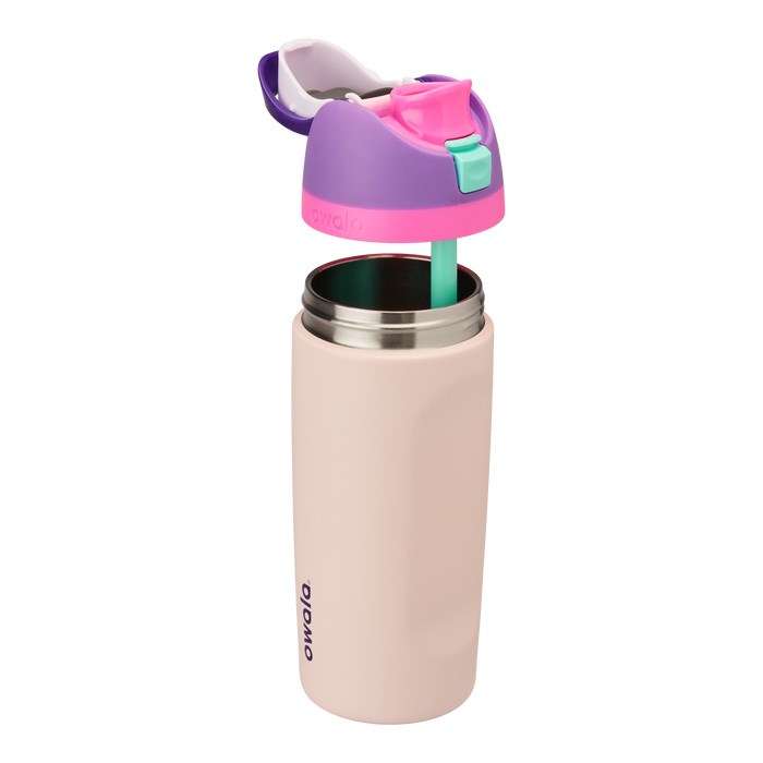 Owala FreeSip 16oz Stainless Steel Water Bottle Beige / Purple / Pink USA | BG4-00740