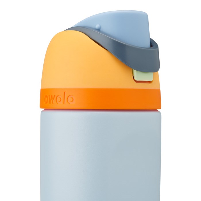 Owala FreeSip 16oz Stainless Steel Water Bottle Light Blue / Orange USA | EI5-67356