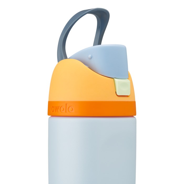 Owala FreeSip 16oz Stainless Steel Water Bottle Light Blue / Orange USA | EI5-67356