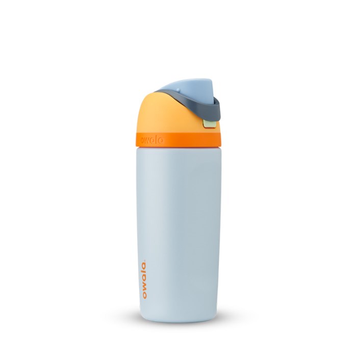 Owala FreeSip 16oz Stainless Steel Water Bottle Light Blue / Orange USA | EI5-67356