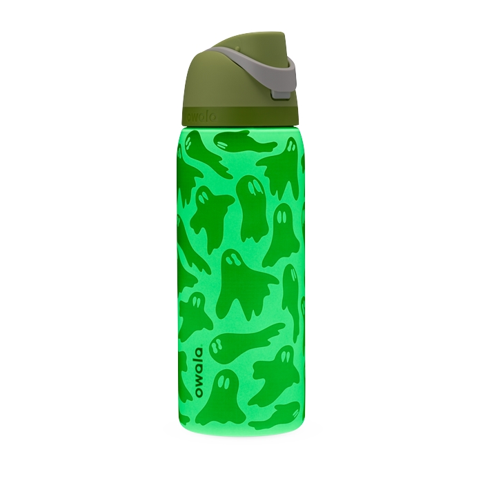 Owala FreeSip 32oz Boo-Ya Water Bottle Green USA | TW7-75847