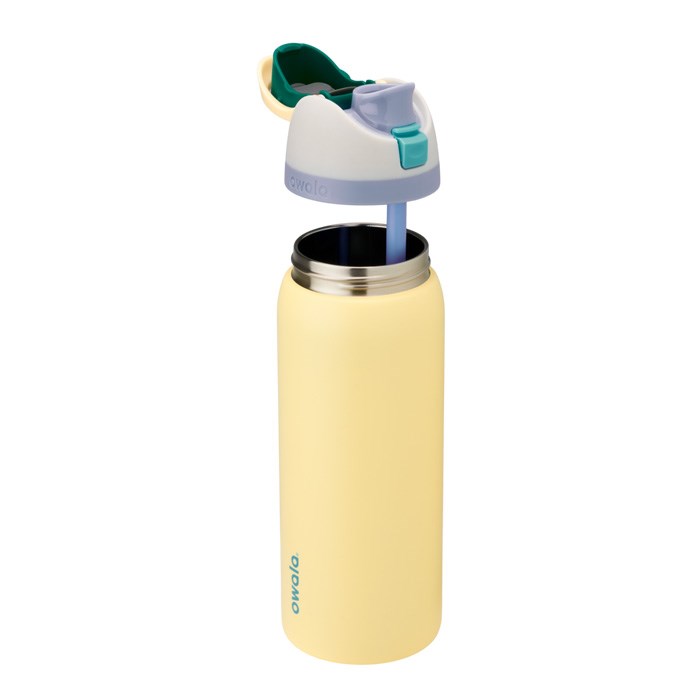 Owala FreeSip 32oz Stainless Steel Water Bottle Yellow USA | FI5-36703