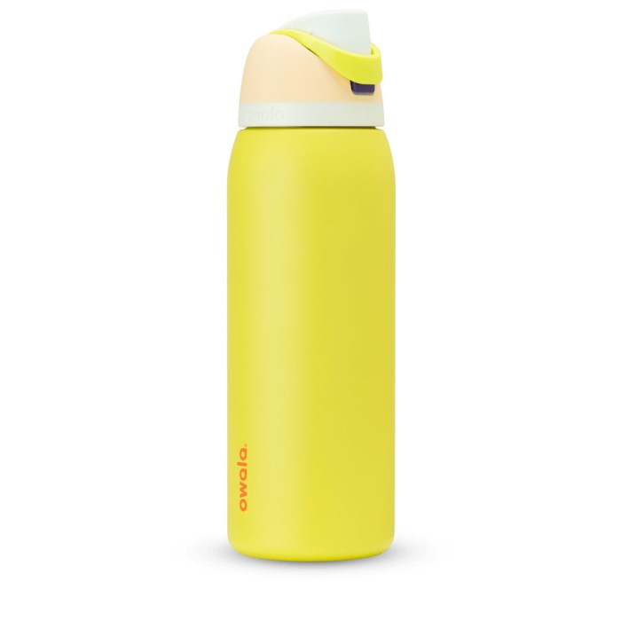 Owala FreeSip 40oz Stainless Steel Water Bottle Yellow USA | OK1-74457