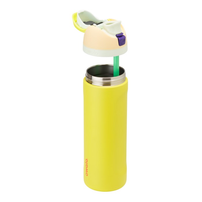 Owala FreeSip Stainless Steel 24oz Water Bottle Yellow USA | YL1-99999