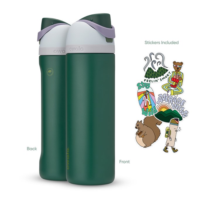 Owala Great American Road Trip 24oz Water Bottle Green USA | VM8-98409